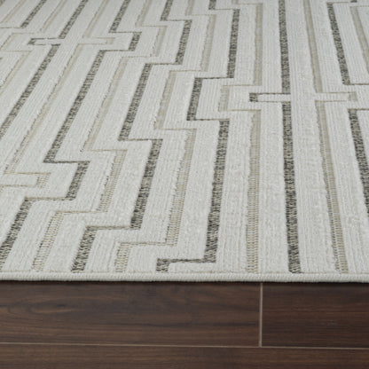 Maise Abstract Modern Cream Rug