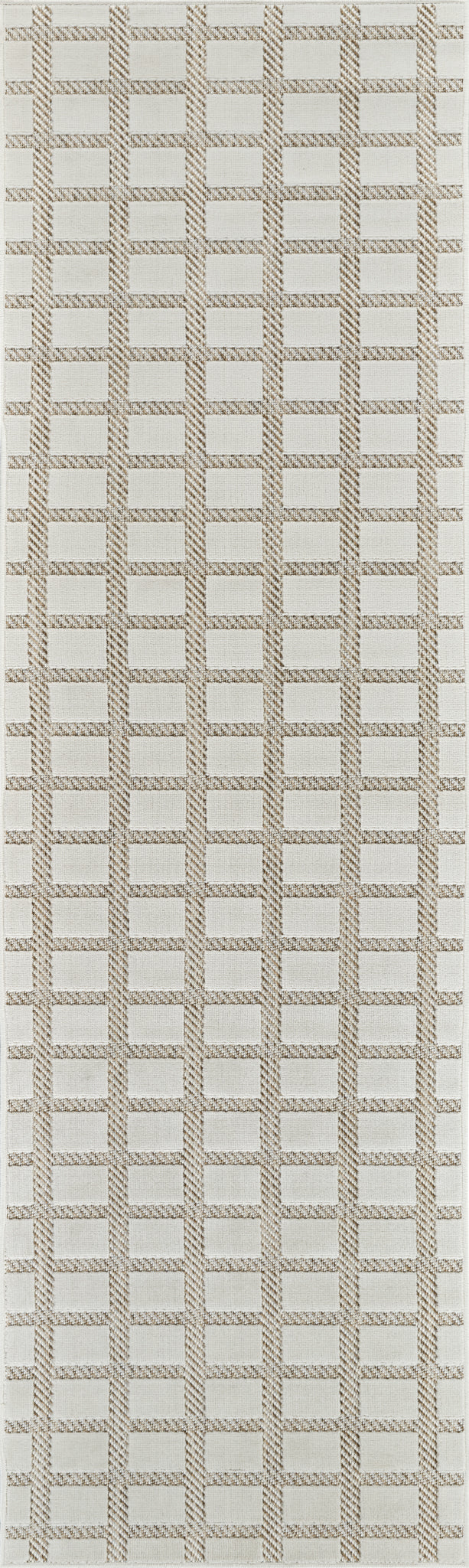 Maise Checkered Modern Beige Rug