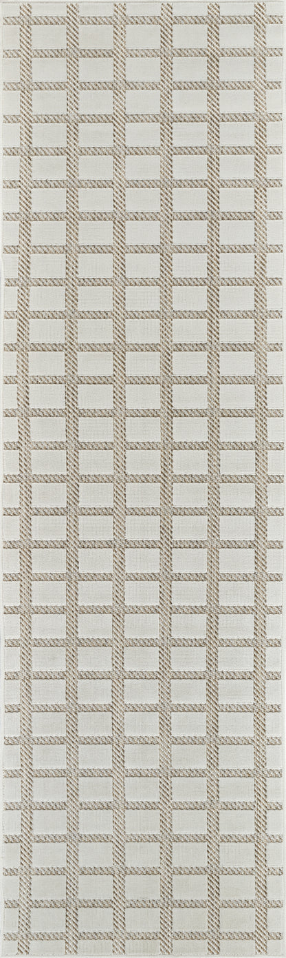 Maise Checkered Modern Beige Rug
