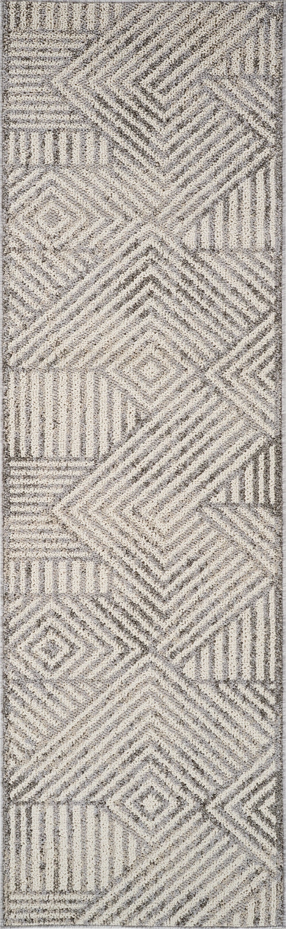 Tapis gris géométrique moderne Jules