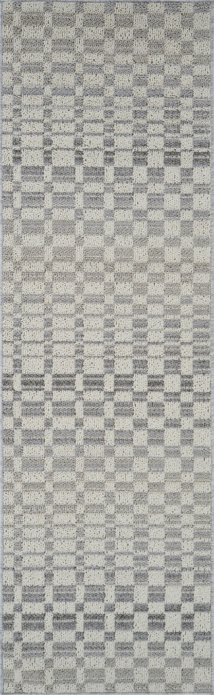 Jules Checkered Modern Grey Rug