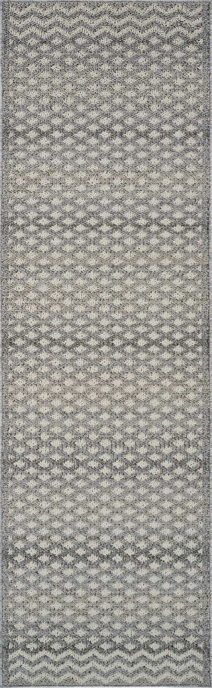 Tapis gris géométrique marocain Jules