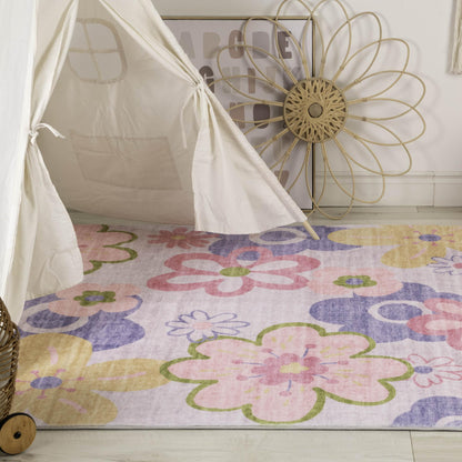 Soft Steps Playtime Fun Tapis de jeu floral Tapis doux rose