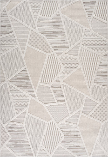 Tapis crème abstrait Maison Modern