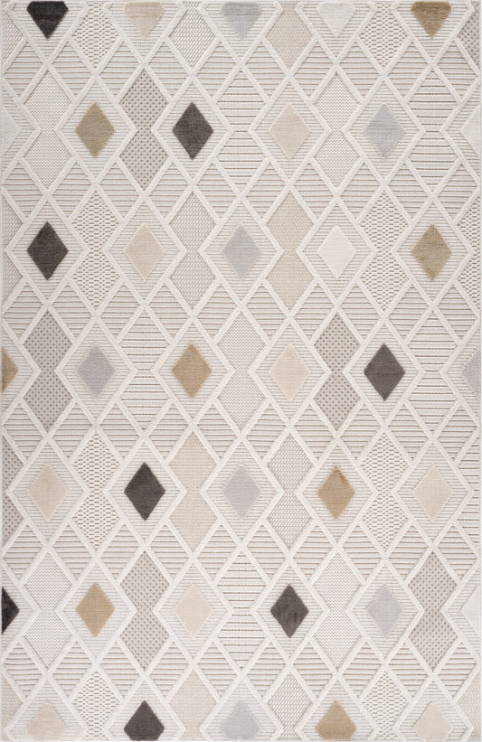 Tapis crème moderne géométrique Maison