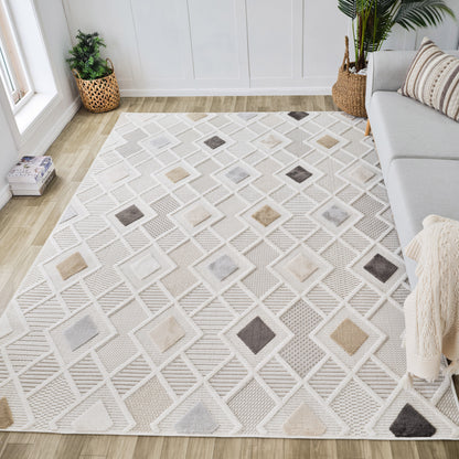 Maison Geometric Modern Cream Rug