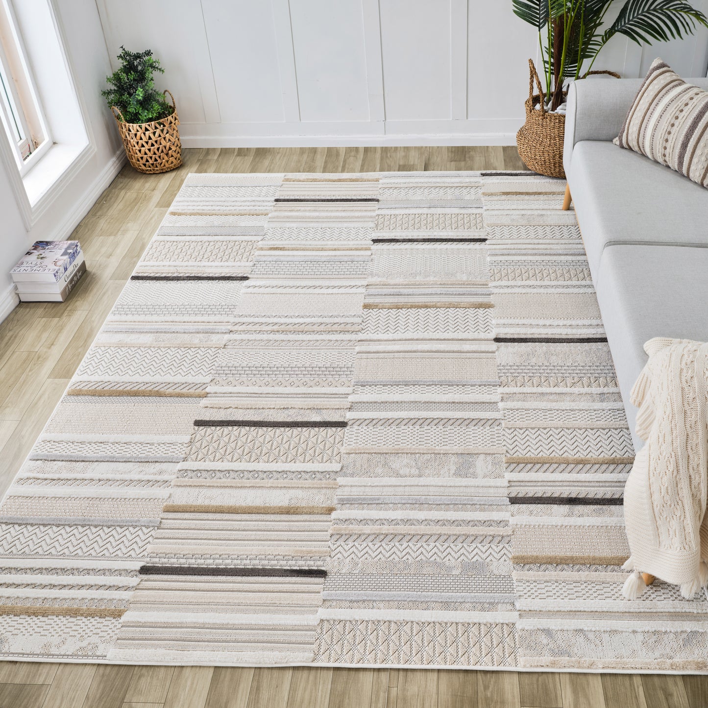 Maison Modern Abstract Beige Rug