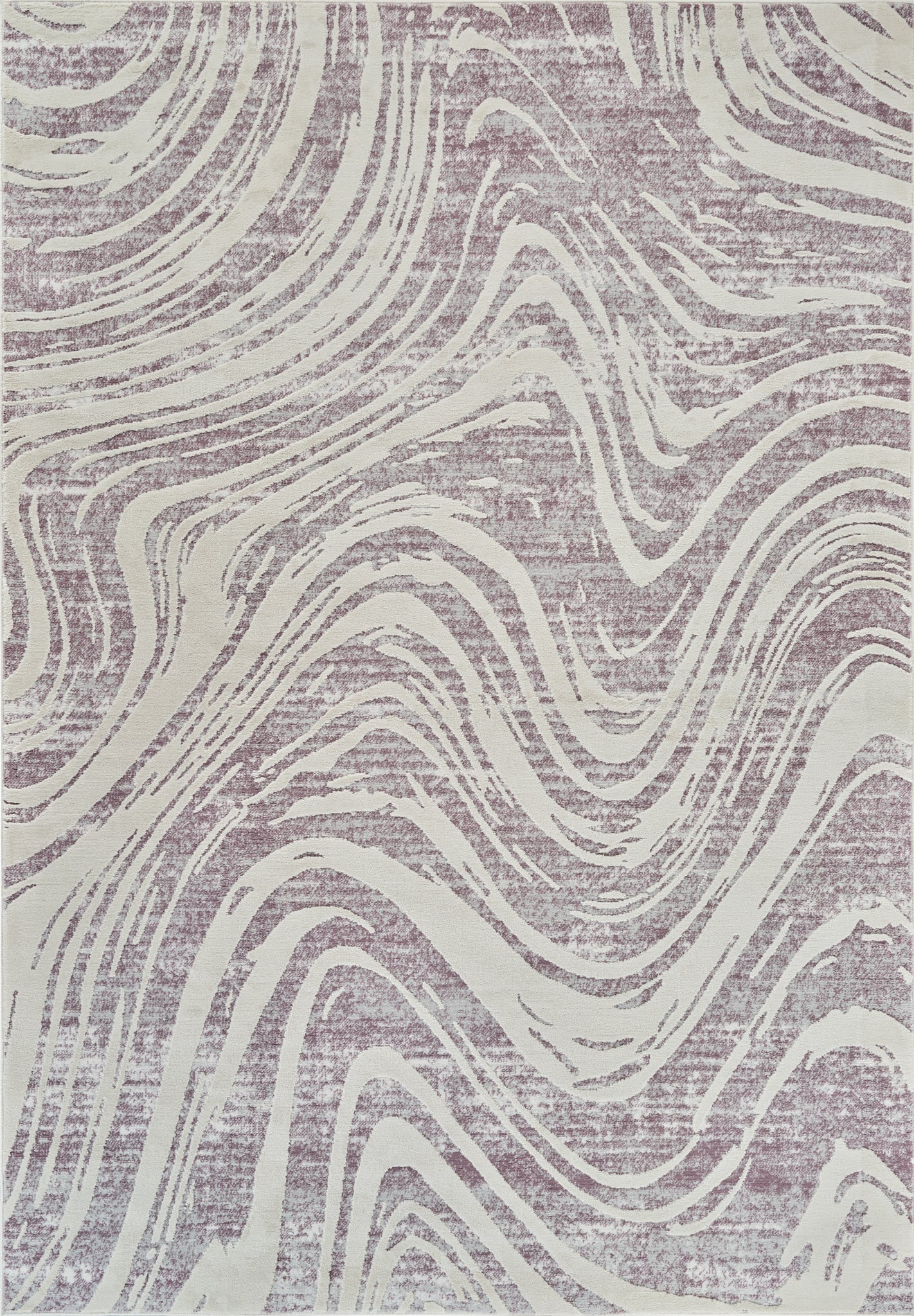 Tapis violet côtier abstrait Nomad