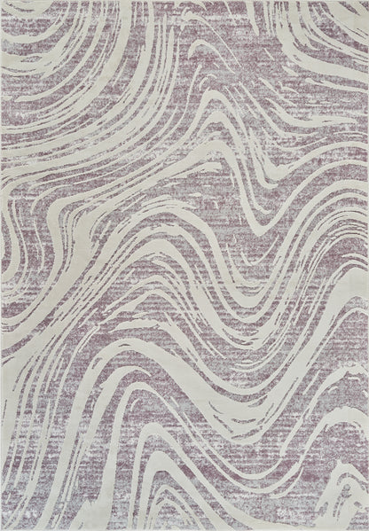 Tapis violet côtier abstrait Nomad