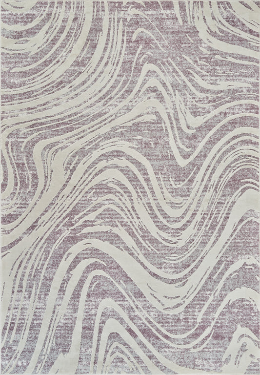 Tapis violet côtier abstrait Nomad