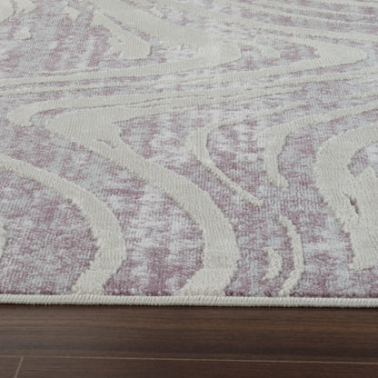 Tapis violet côtier abstrait Nomad