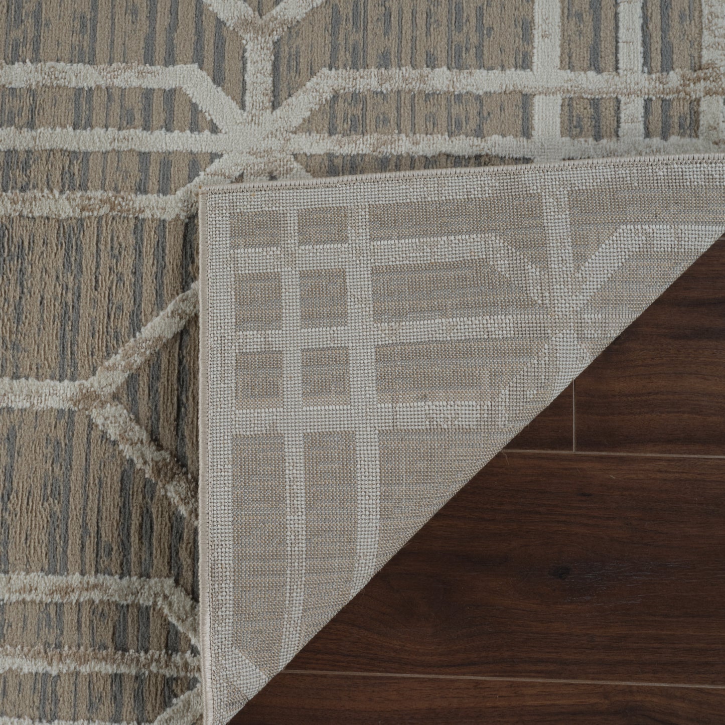 Tapis beige moderne abstrait Nomad