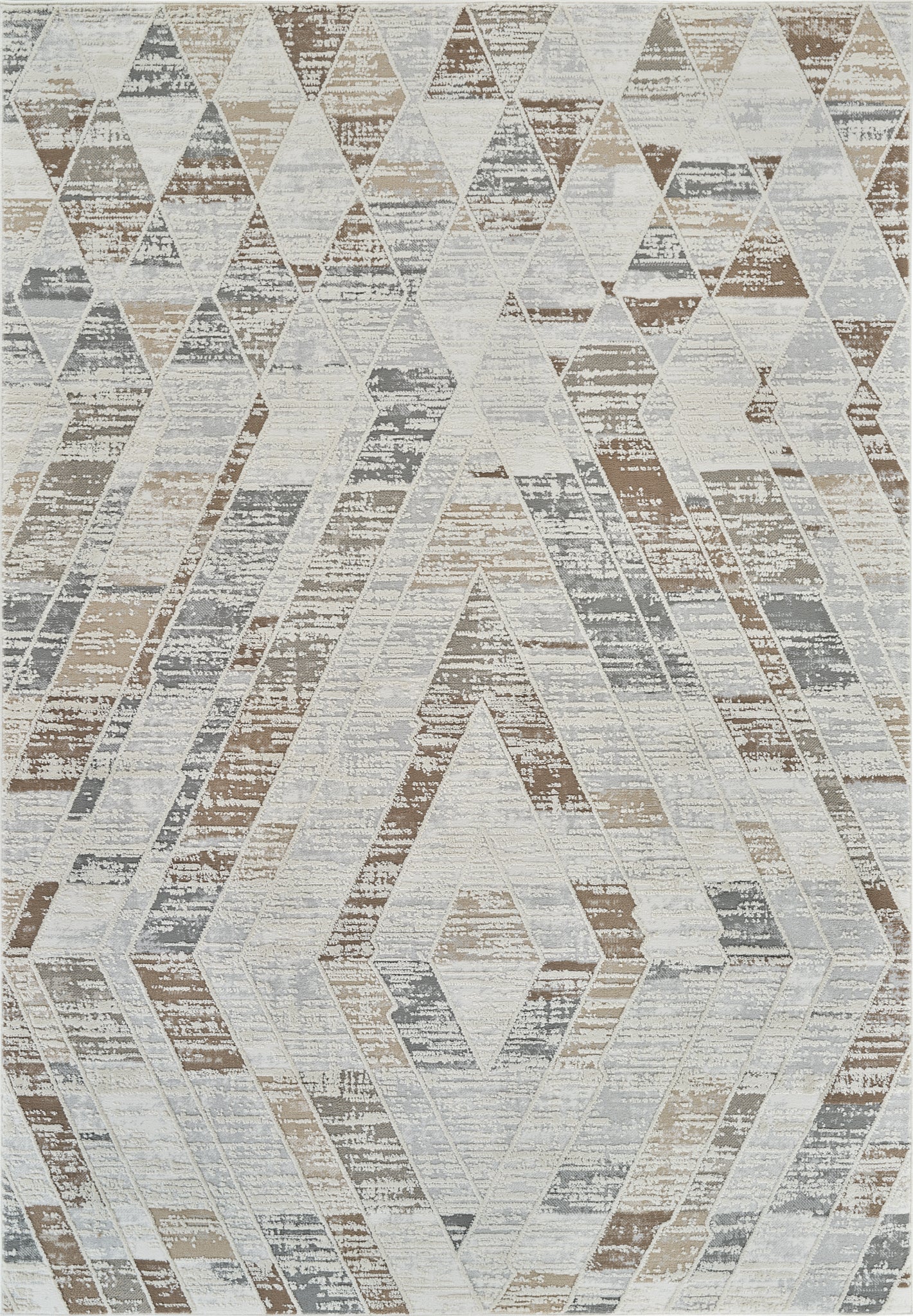 Tapis beige moderne abstrait Nomad