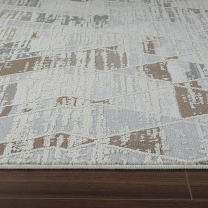 Tapis beige moderne abstrait Nomad