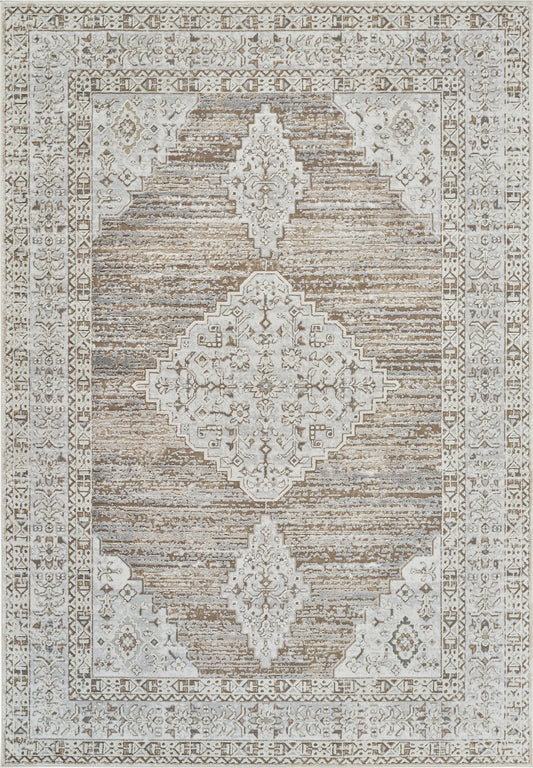 Tapis beige vieilli vintage Nomad