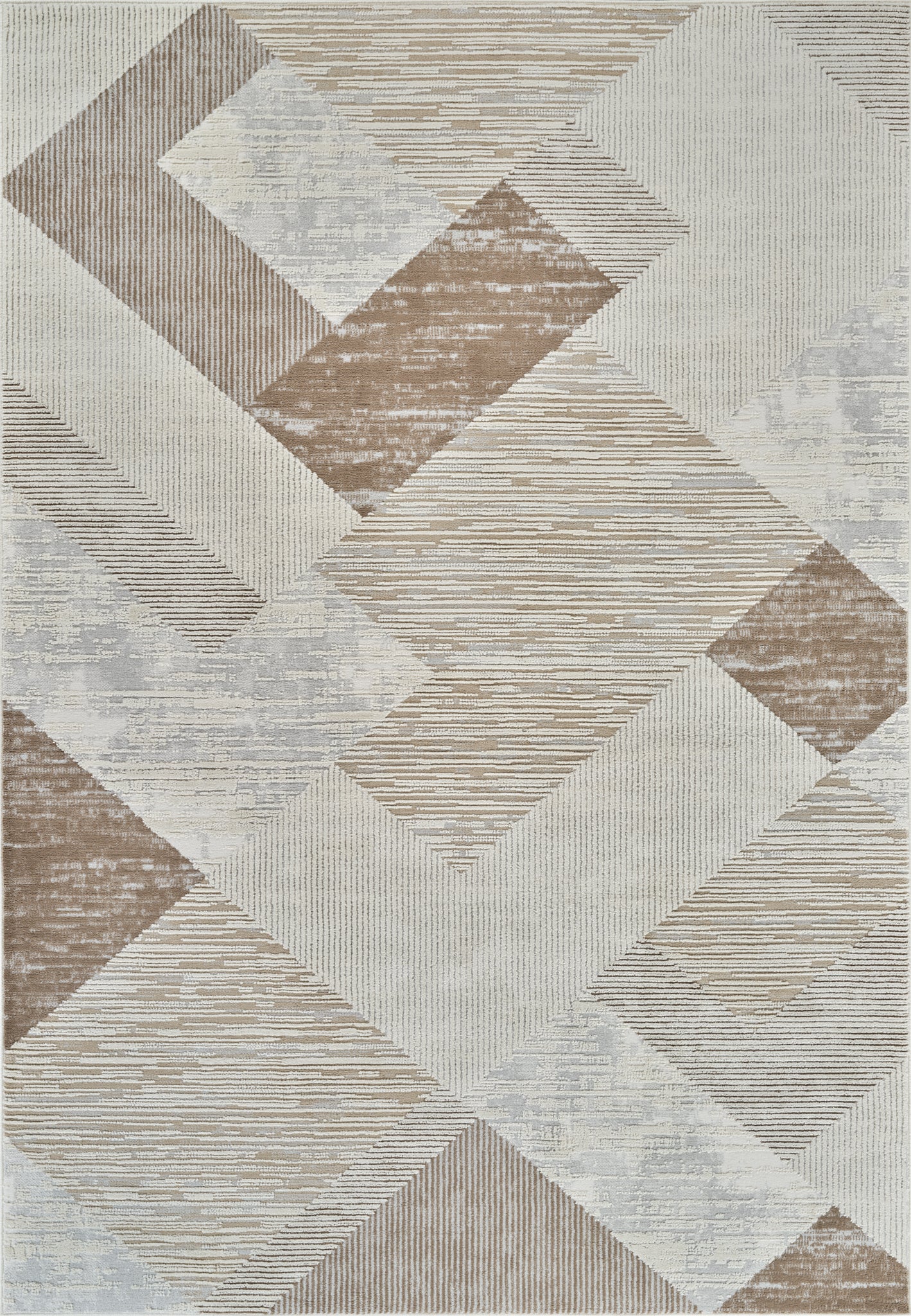 Tapis beige moderne abstrait Nomad