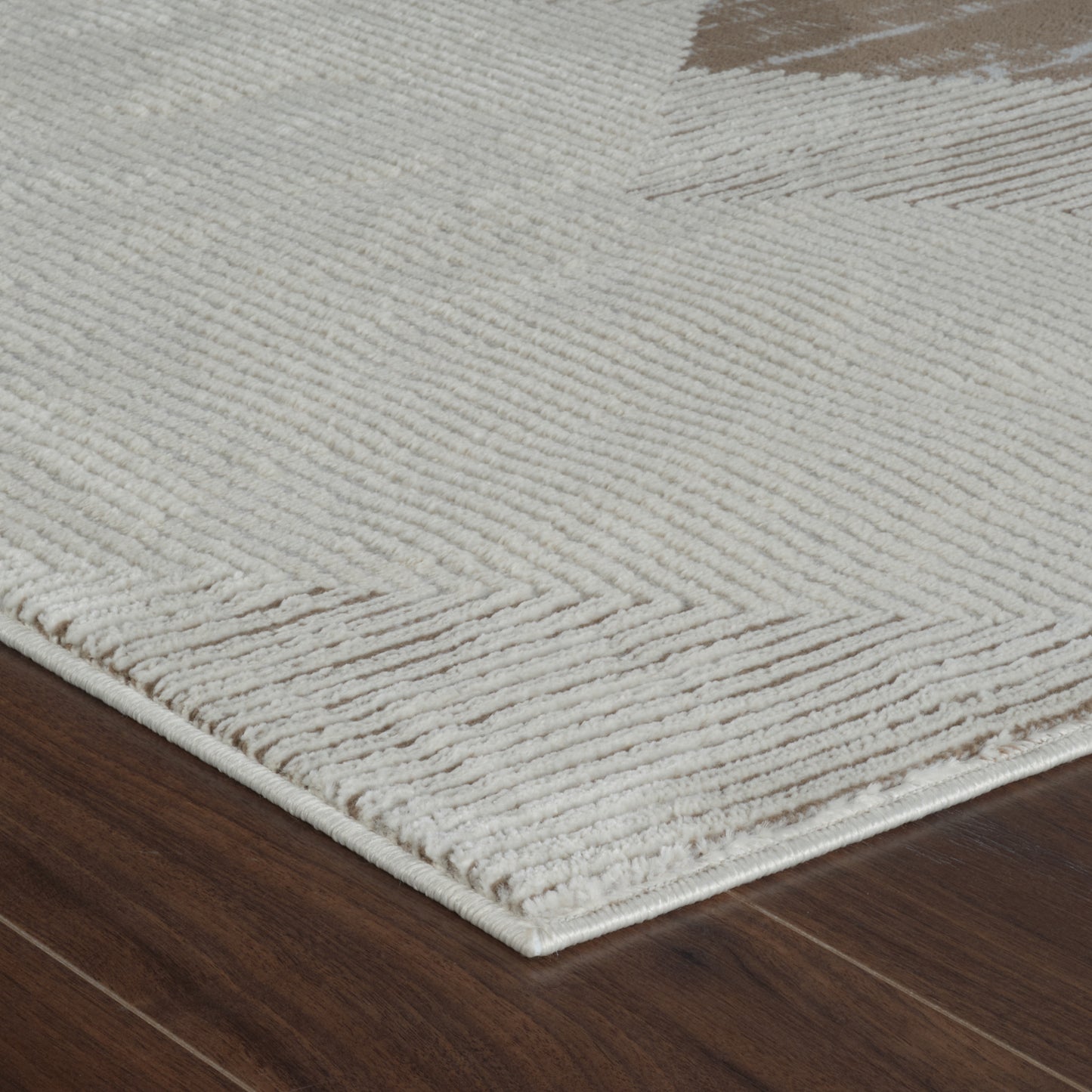 Tapis beige moderne abstrait Nomad