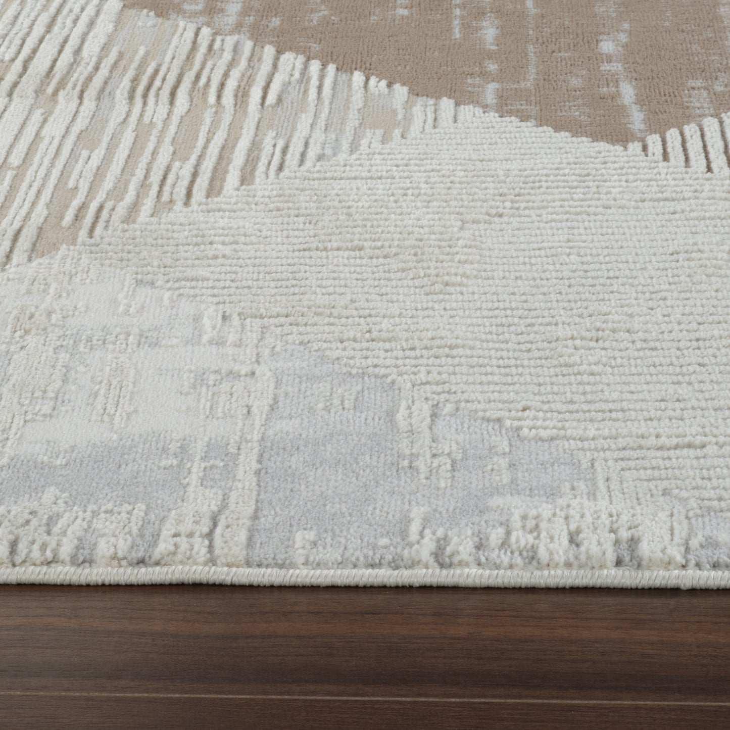 Tapis beige moderne abstrait Nomad