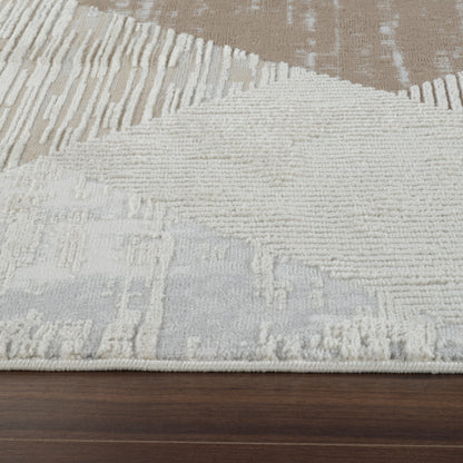 Nomad Abstract Modern Beige Rug