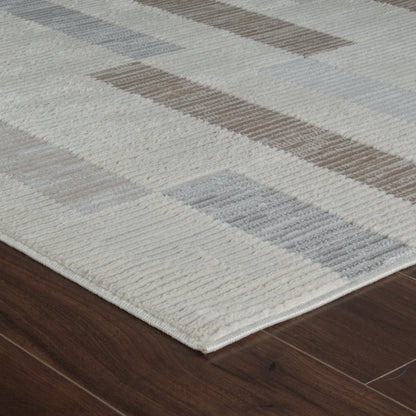 Tapis beige moderne abstrait Nomad