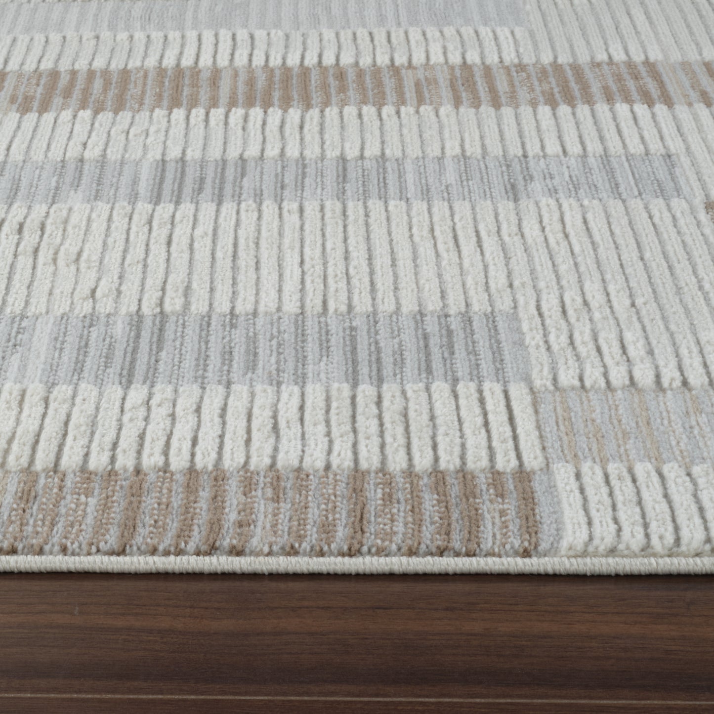 Tapis beige moderne abstrait Nomad