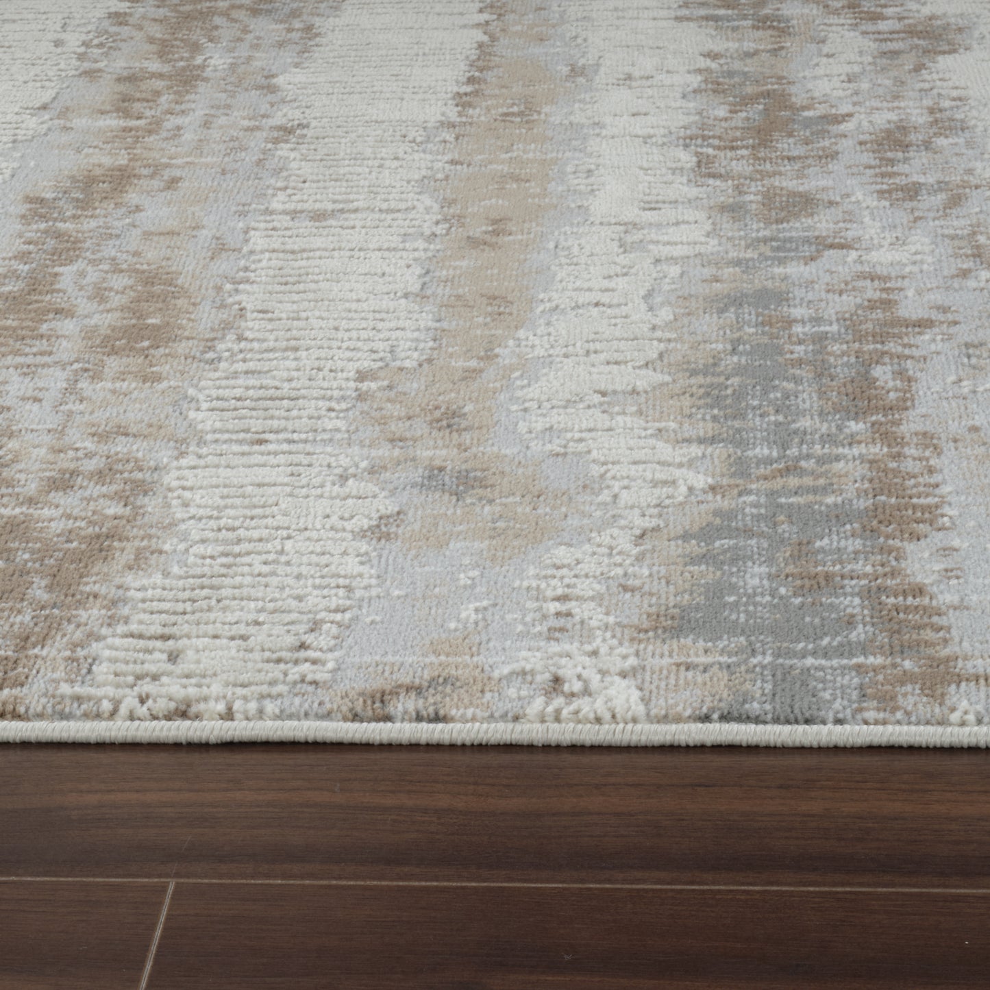 Tapis beige moderne abstrait Nomad