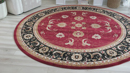 Tapis rouge traditionnel persan majestueux