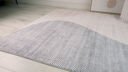 Tapis beige géométrique abstrait Eclipse