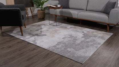 Havana Geometric Contemporary Grey Rug