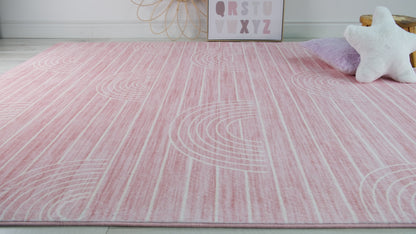 Tapis de jeu arc-en-ciel Soft Steps Playtime, tapis doux rose