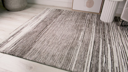 Tapis gris moderne abstrait Maya