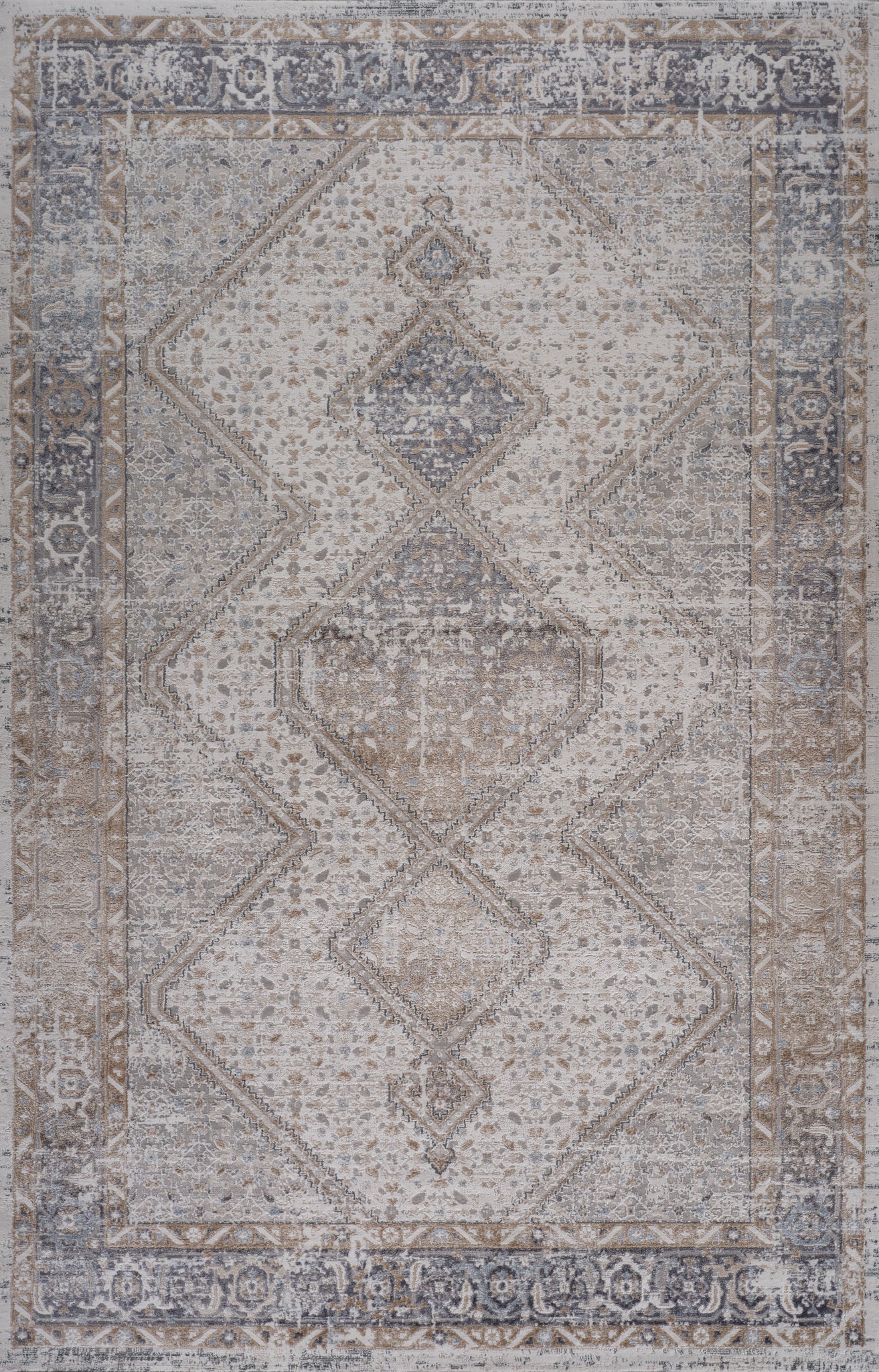 Tapis persan beige vieilli Atlas