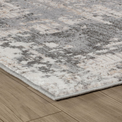 Atlas Scandinavian Distressed Grey Rug