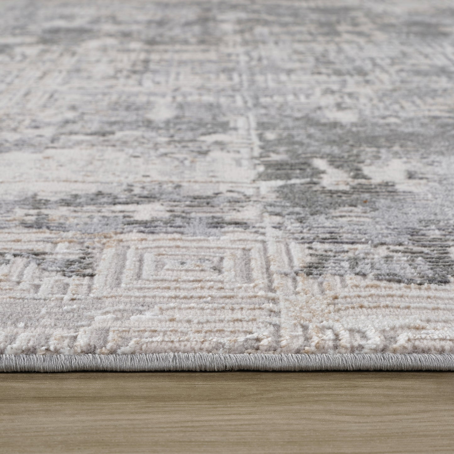 Atlas Scandinavian Distressed Grey Rug