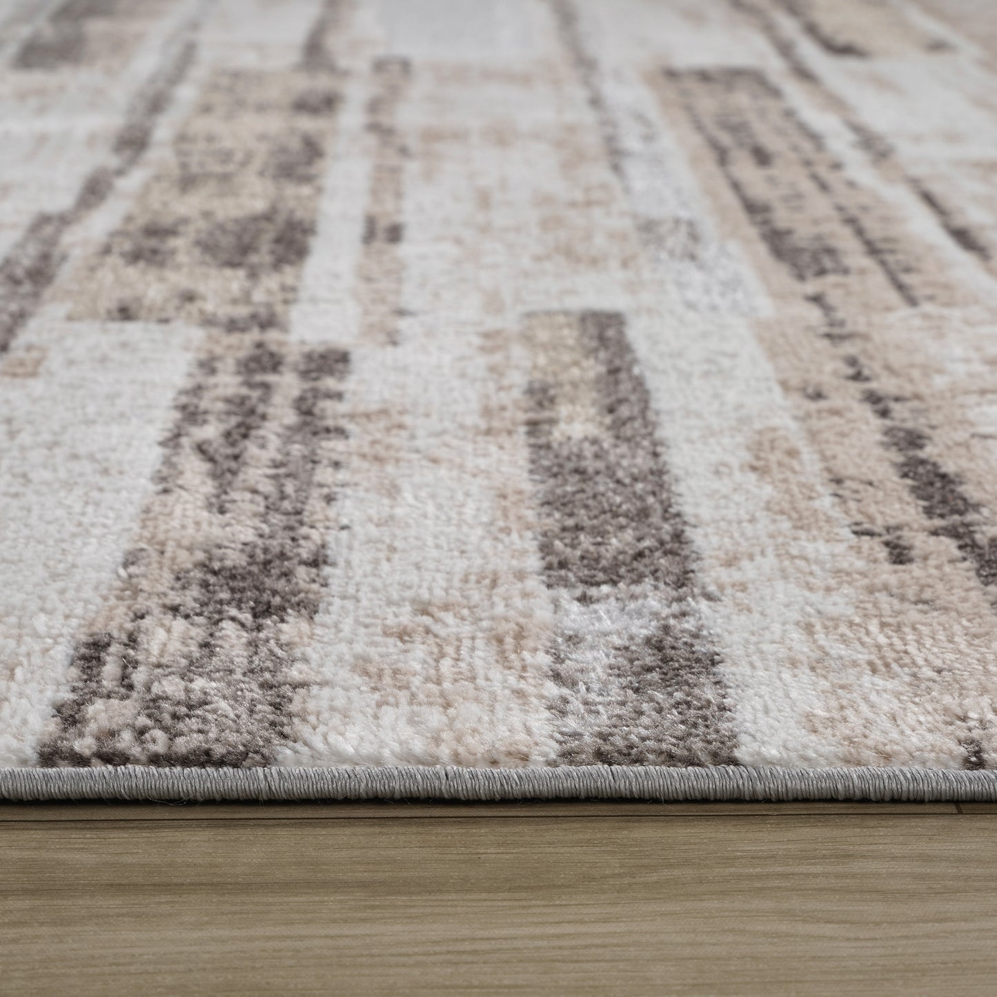 Tapis beige moderne abstrait Cadence