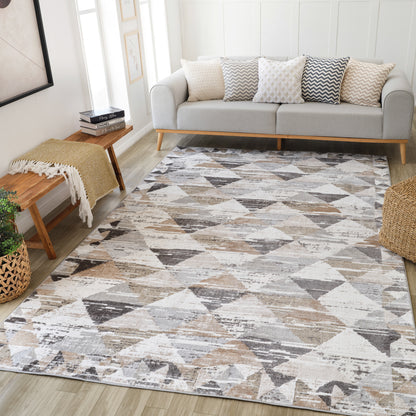 Cadence Abstract Modern Beige Rug