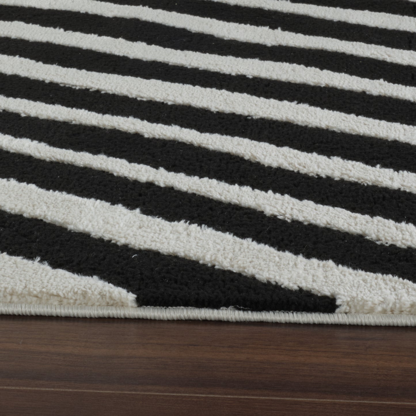 Domus Zebra Print Modern Black White Rug