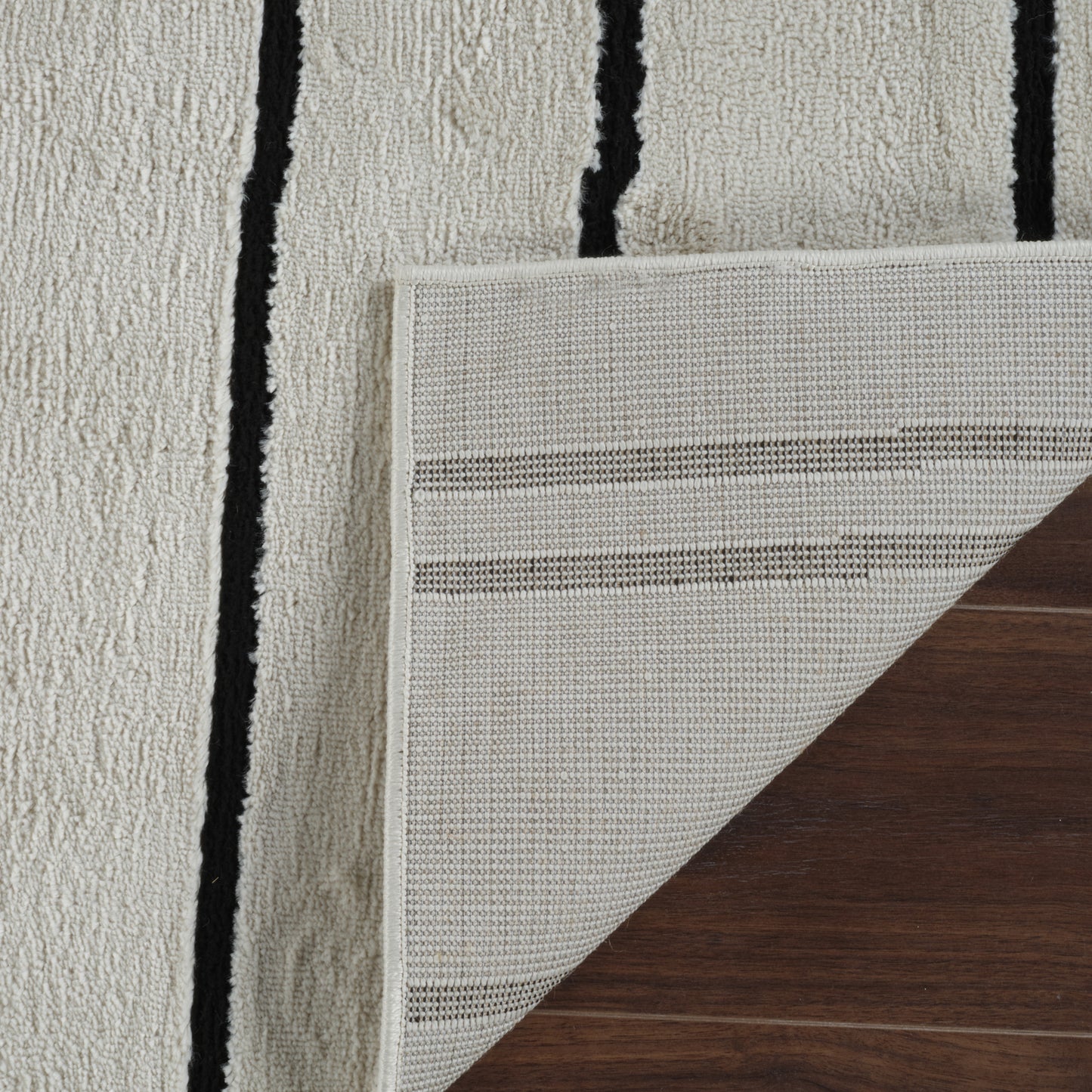 Domus Abstract Modern Cream Black Rug