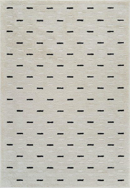 Domus Abstract Modern Cream Black Rug