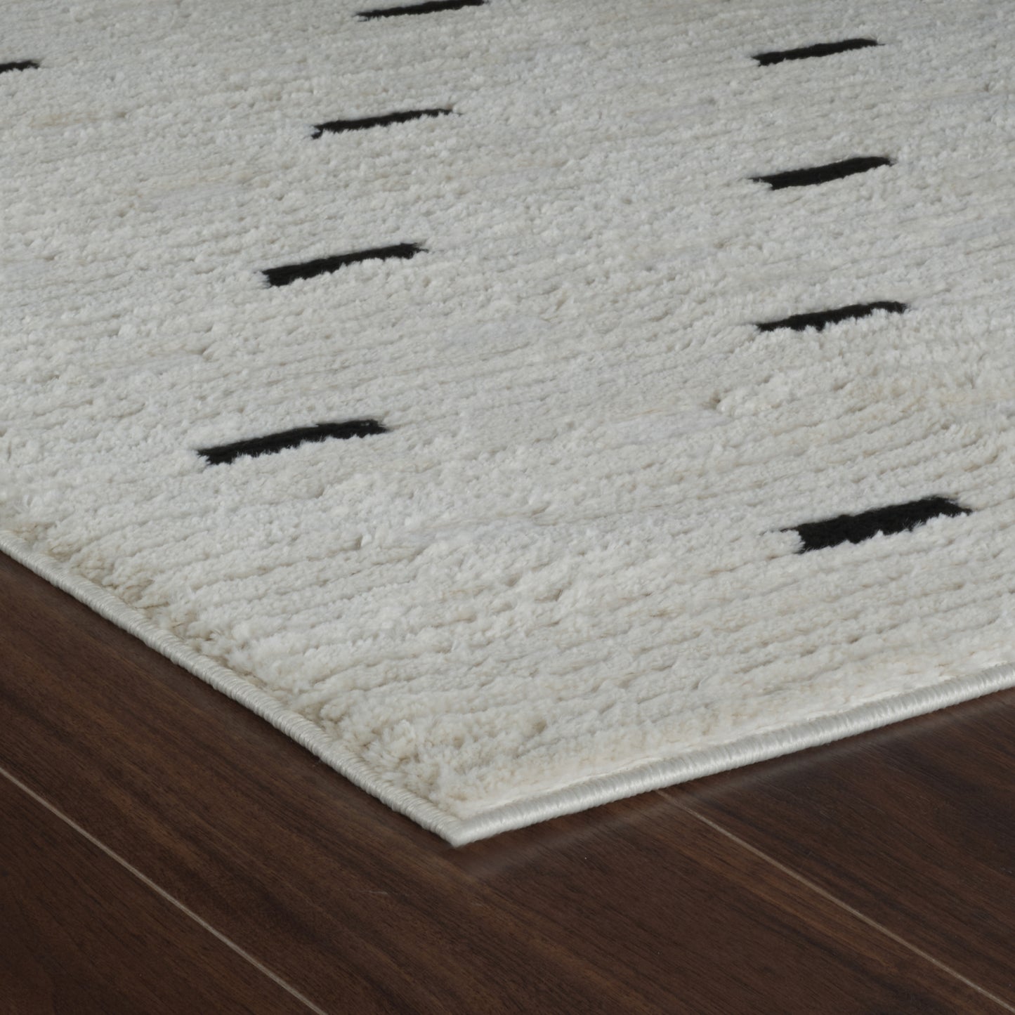 Domus Abstract Modern Cream Black Rug