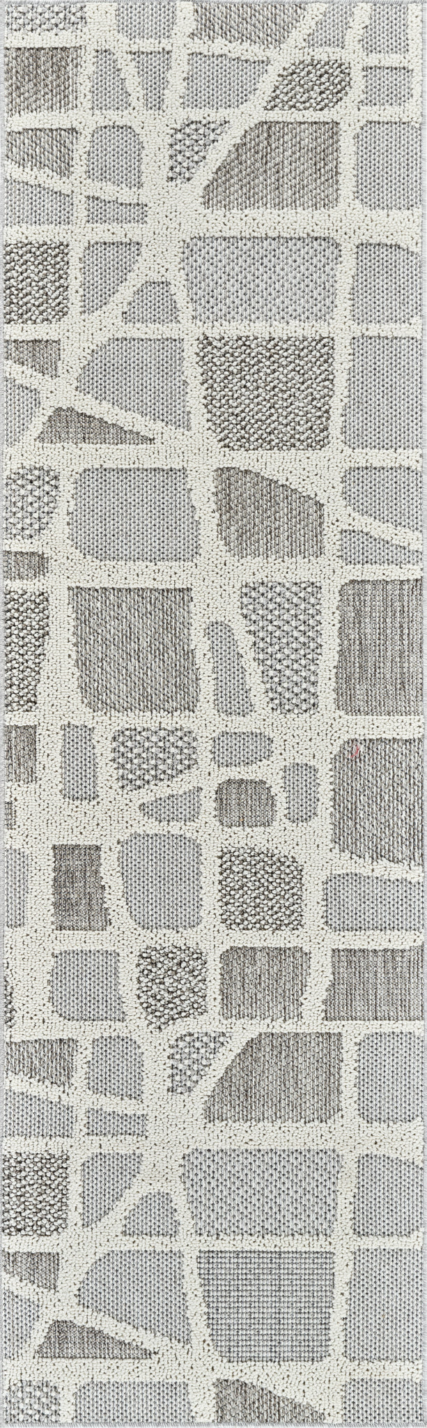 Tapis gris moderne abstrait Hogar