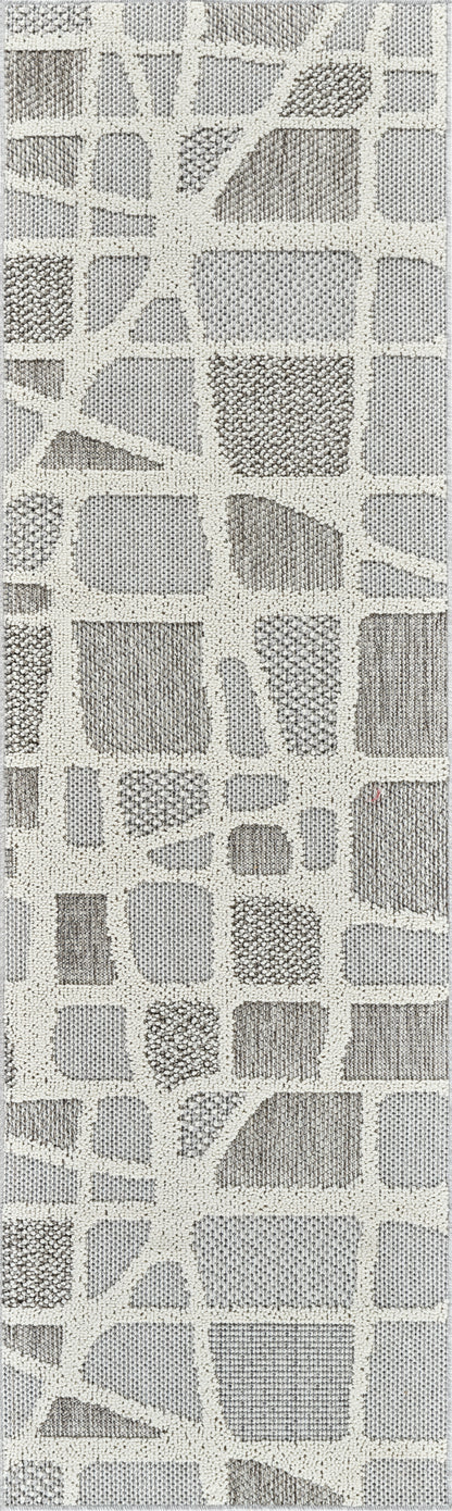 Hogar Abstract Modern Grey Rug