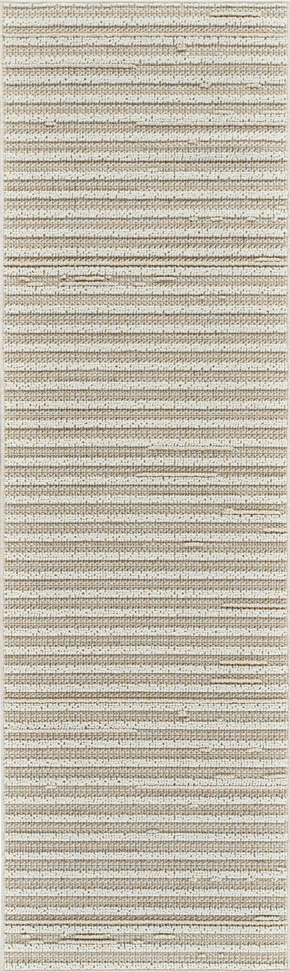 Hogar Striped Modern Brown Rug