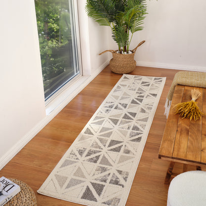 Nimbus Geometric Modern Cream Rug