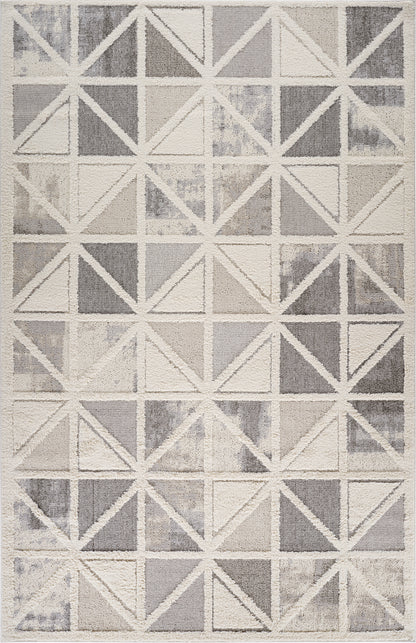 Nimbus Geometric Modern Cream Rug