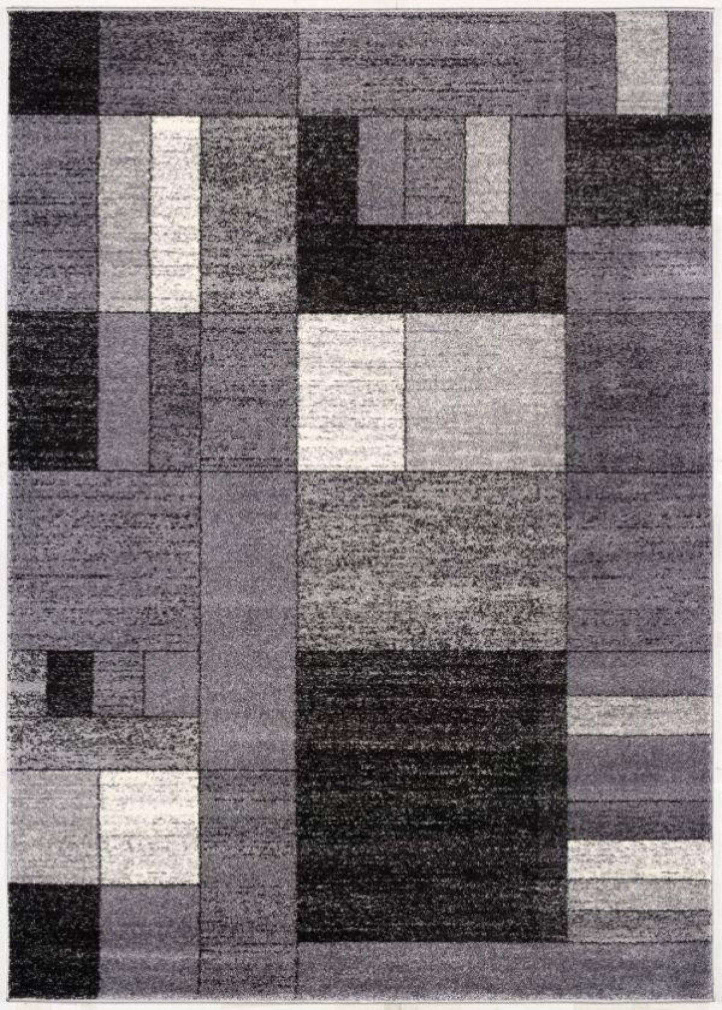 Tapis gris contemporain géométrique Nova