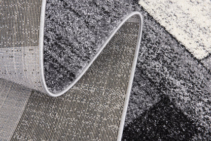 Nova Geometric Contemporary Grey Rug