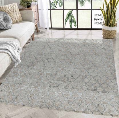 Tapis beige bohème marocain Melo